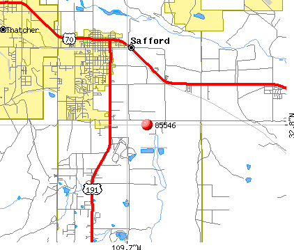 Safford Unified School District. Safford Zip Code Map