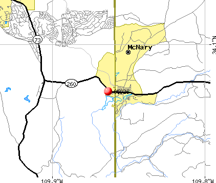 Fort Apache, AZ (85926) map