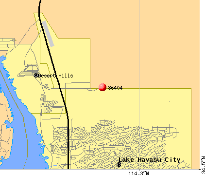 Desert Hills, AZ (86404) map