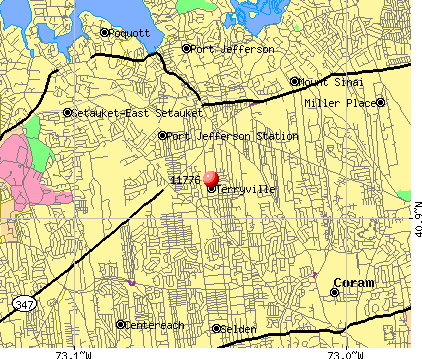 Port Jefferson Station, NY (11776) map