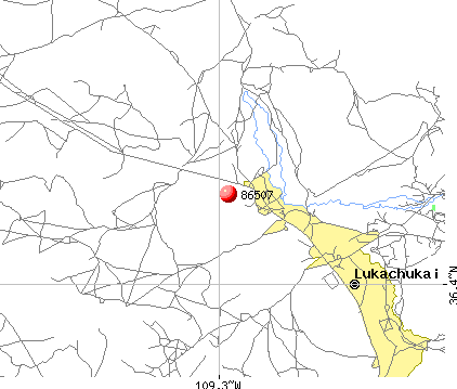 Lukachukai, AZ (86507) map