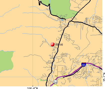 Cedar Crest, NM (87008) map