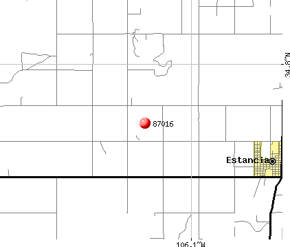 Estancia, NM (87016) map