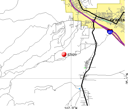 Grants, NM (87020) map