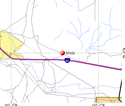 Mesita, NM (87026) map