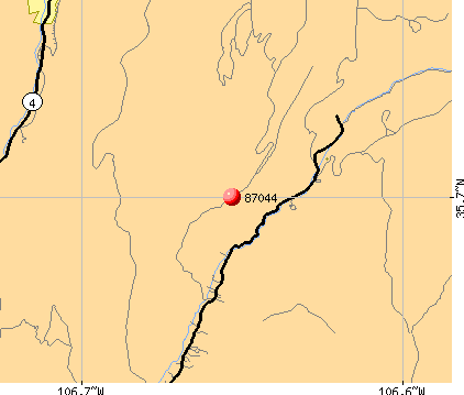 Ponderosa, NM (87044) map
