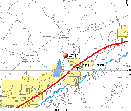 Flora Vista, NM (87415) map