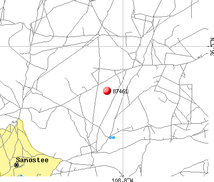 Sanostee, NM (87461) map