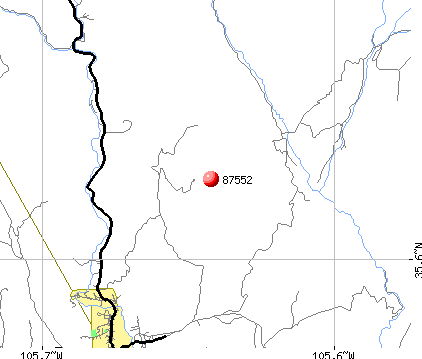 Pecos, NM (87552) map
