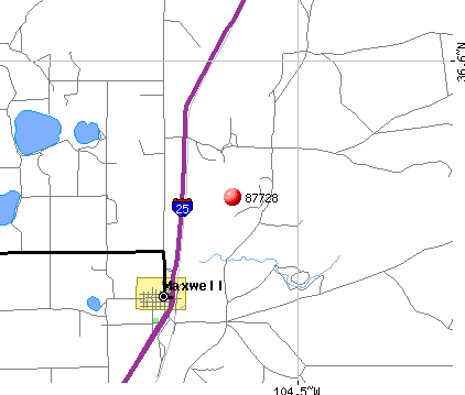 Maxwell, NM (87728) map