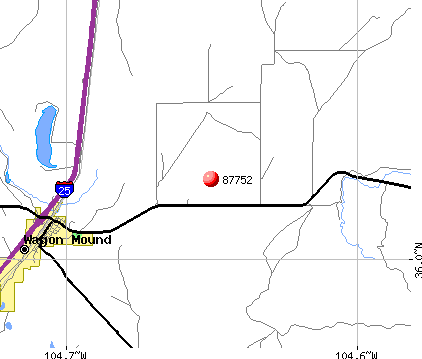 Wagon Mound, NM (87752) map