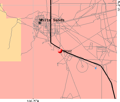 White Sands, NM (88002) map