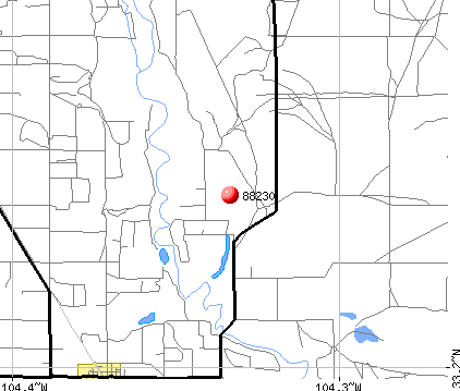 Dexter, NM (88230) map