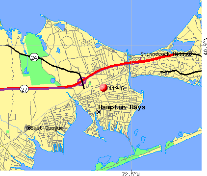 Hampton Bays, NY (11946) map