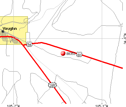 Vaughn, NM (88353) map