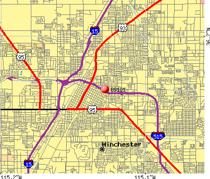 las vegas nevada on map. Las Vegas, NV (89101) map