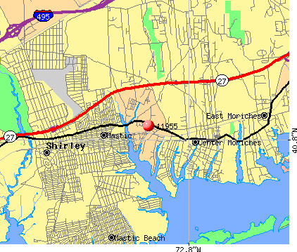 Moriches, NY (11955) map