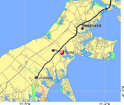Peconic, NY (11958) map