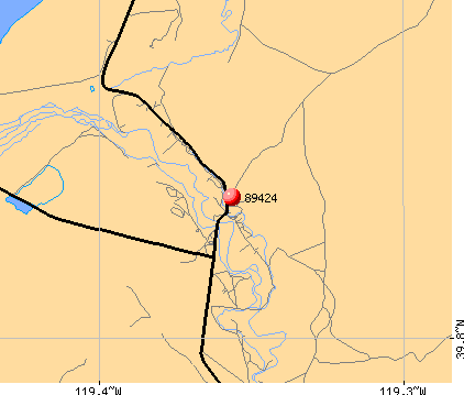 Nixon, NV (89424) map
