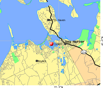 Sag Harbor, NY (11963) map