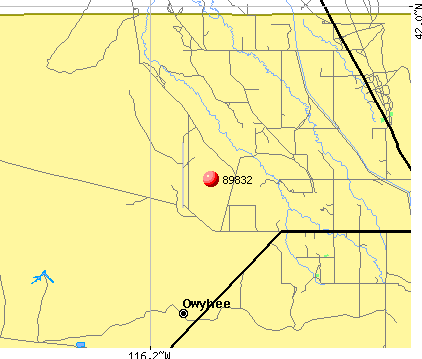 Owyhee, NV (89832) map