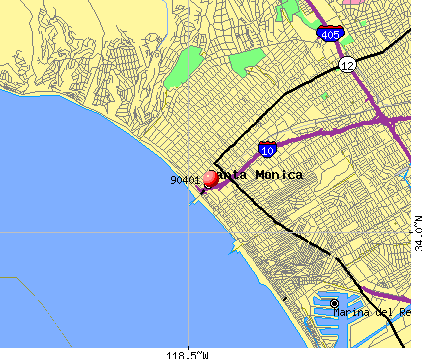 santa monica zip code map 90401 Zip Code Santa Monica California Profile Homes santa monica zip code map