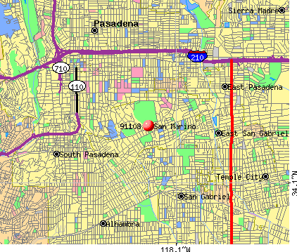 San Marino, CA (91108) map