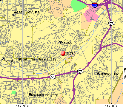Walnut, CA (91789) map