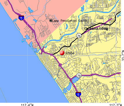 Zip Codes Oceanside California Map