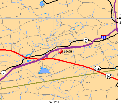 Duanesburg, NY (12056) map