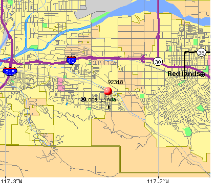 , CA (92318) map