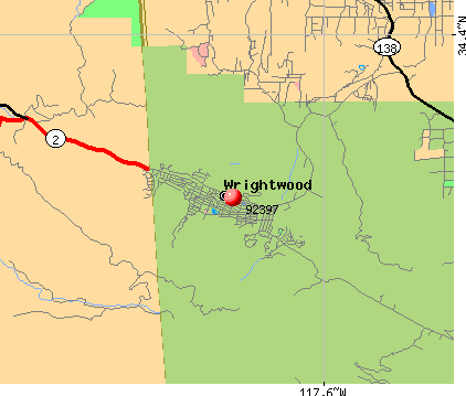 Wrightwood, CA (92397) map
