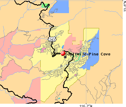 Idyllwild-Pine Cove, CA (92549) map