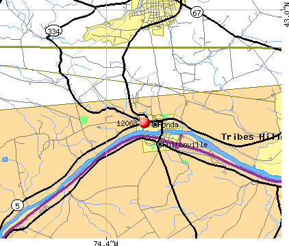 Tribes Hill, NY (12068) map
