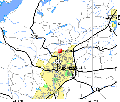 Gloversville, NY (12078) map