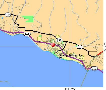 Carpinteria, CA (93013) map