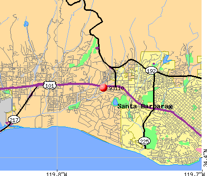 Santa Barbara Zip Code Map - Maps For You