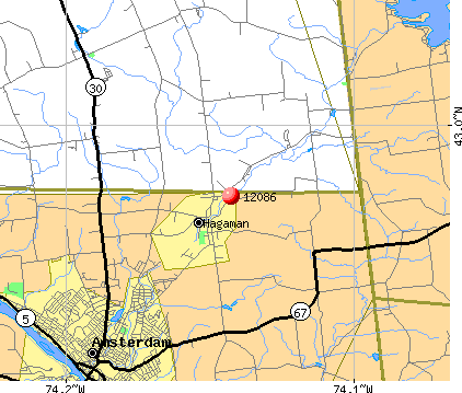 Hagaman, NY (12086) map