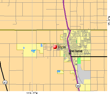 Delano, CA (93216) map