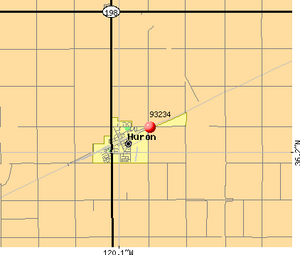 Huron, CA (93234) map