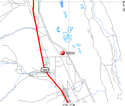 Independence, CA (93526) map