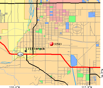 Littlerock, CA (93543) map