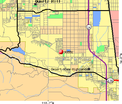 Antelope Valley Zip Codes Map