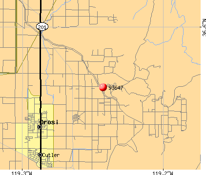 East Orosi, CA (93647) map