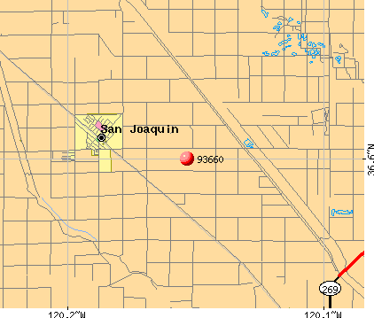 San Joaquin, CA (93660) map