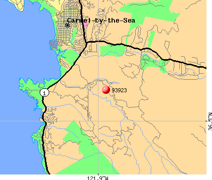 Carmel-by-the-Sea, CA (93923) map