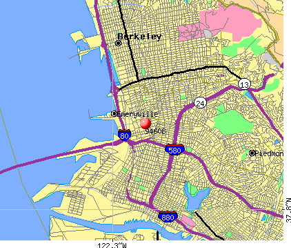 Emeryville Zip Code Map