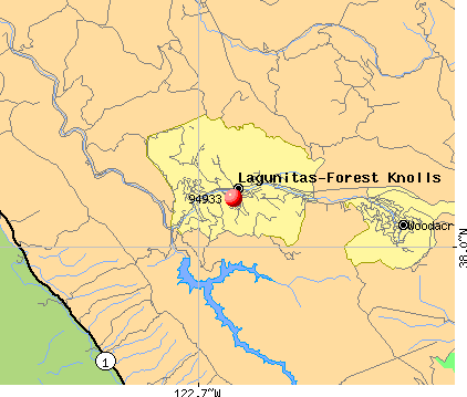 Lagunitas-Forest Knolls, CA (94933) map