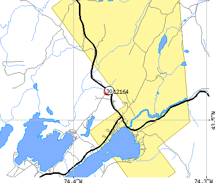 Speculator, NY (12164) map