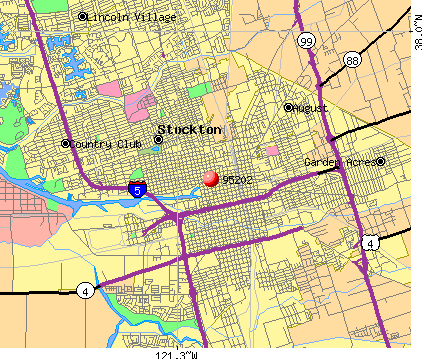 Stockton Zip Code Map